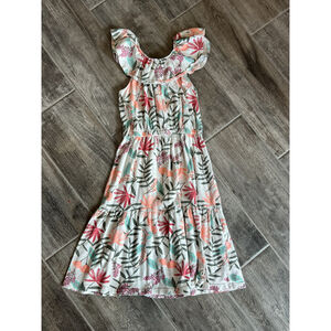 Maevy Girls‎ Dress Floral Ruffle Sleeves Tiered Casual Summer Size 8